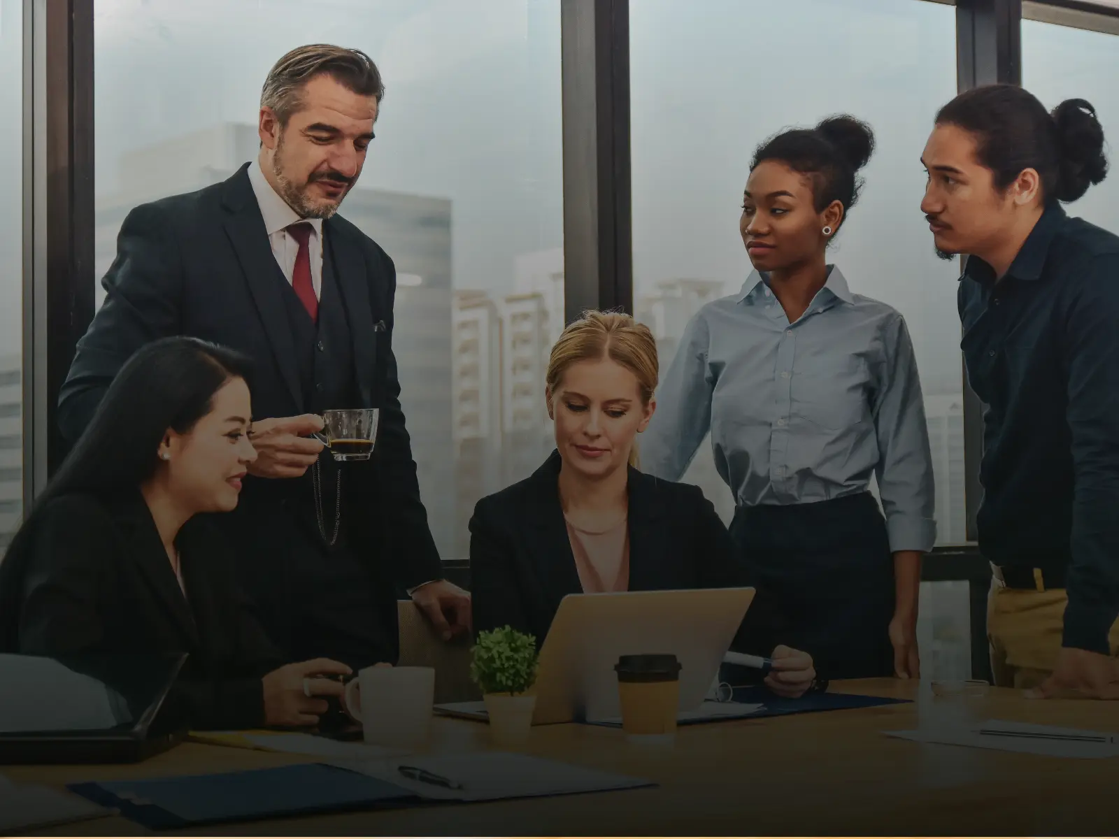 A facilitated discussion involving a small professional team
